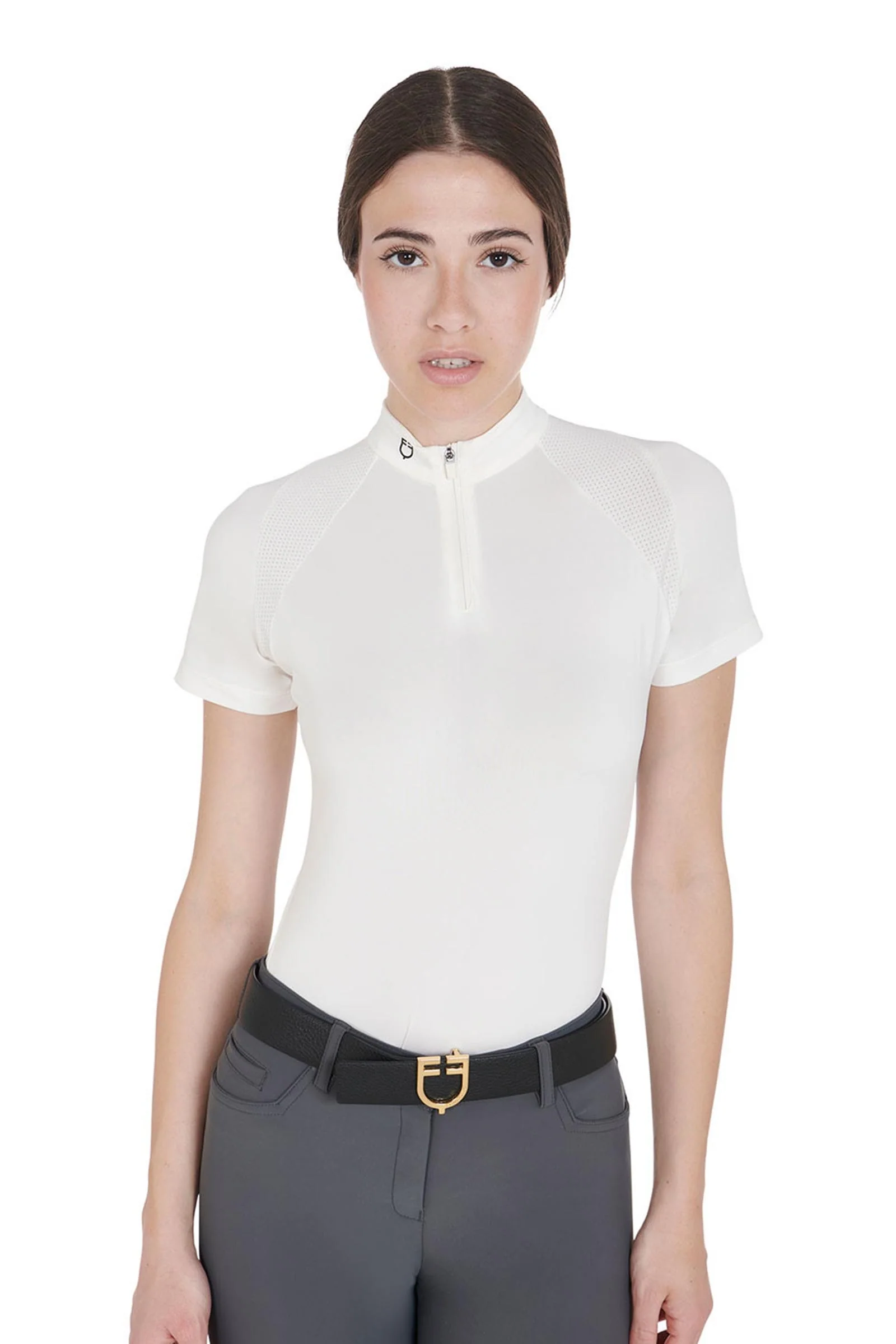 Women's Slim Fit Technical Training Polo Shirt White XS