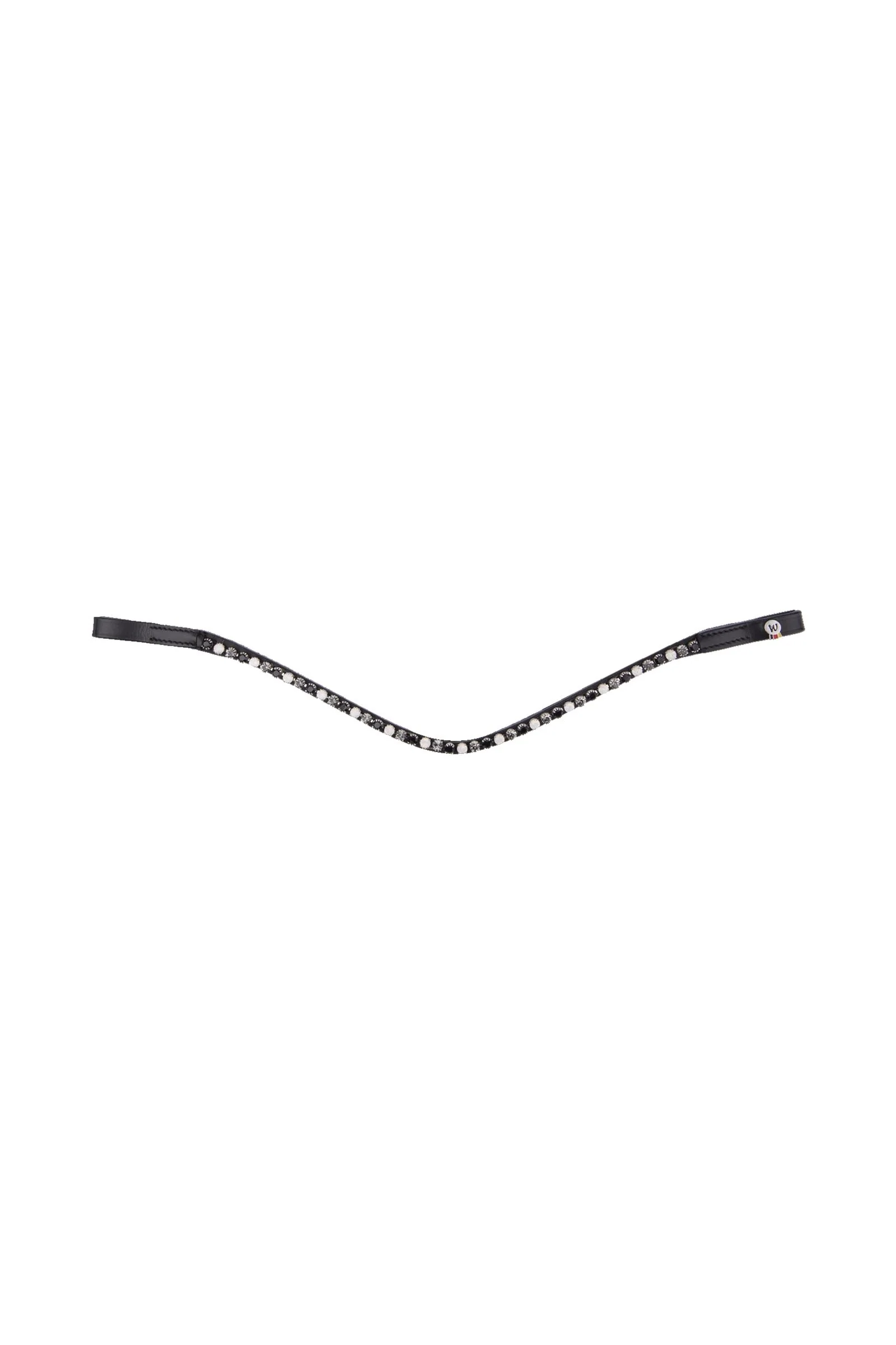 X-Line Glamour Browband Black/Black-White-Grey F