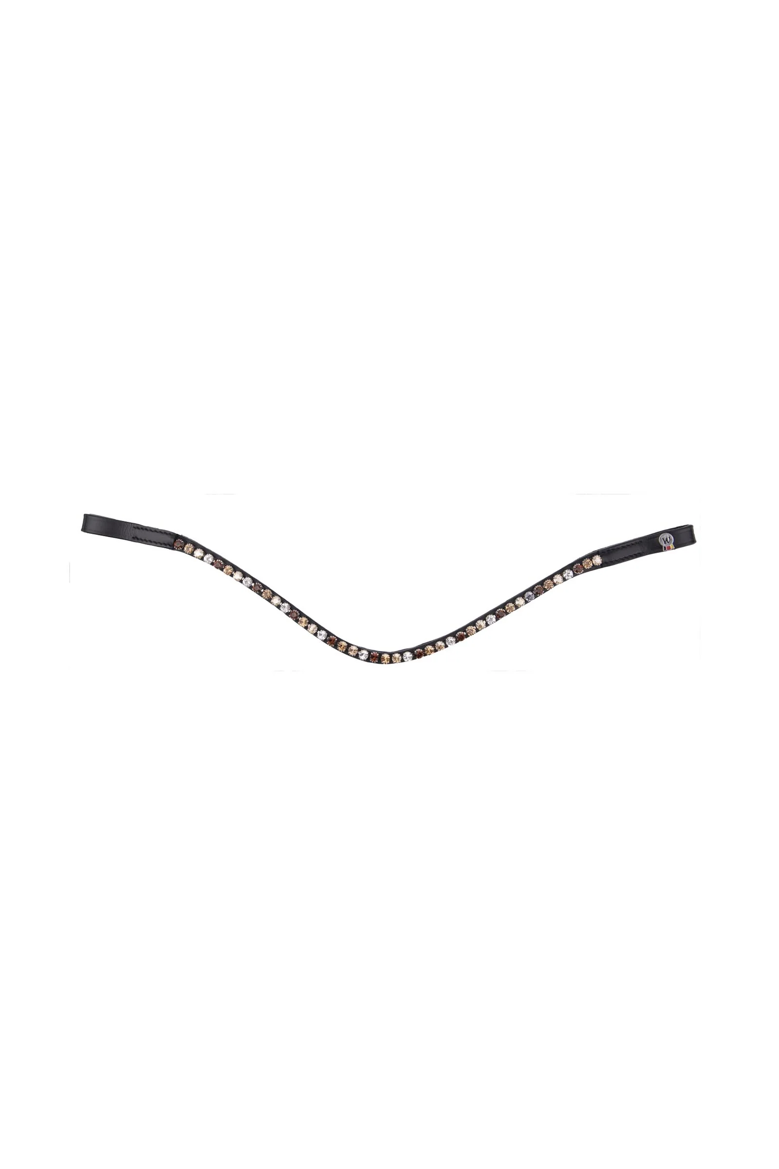 X-Line Glamour Browband Black/Brown-Goldbeige-Silver F