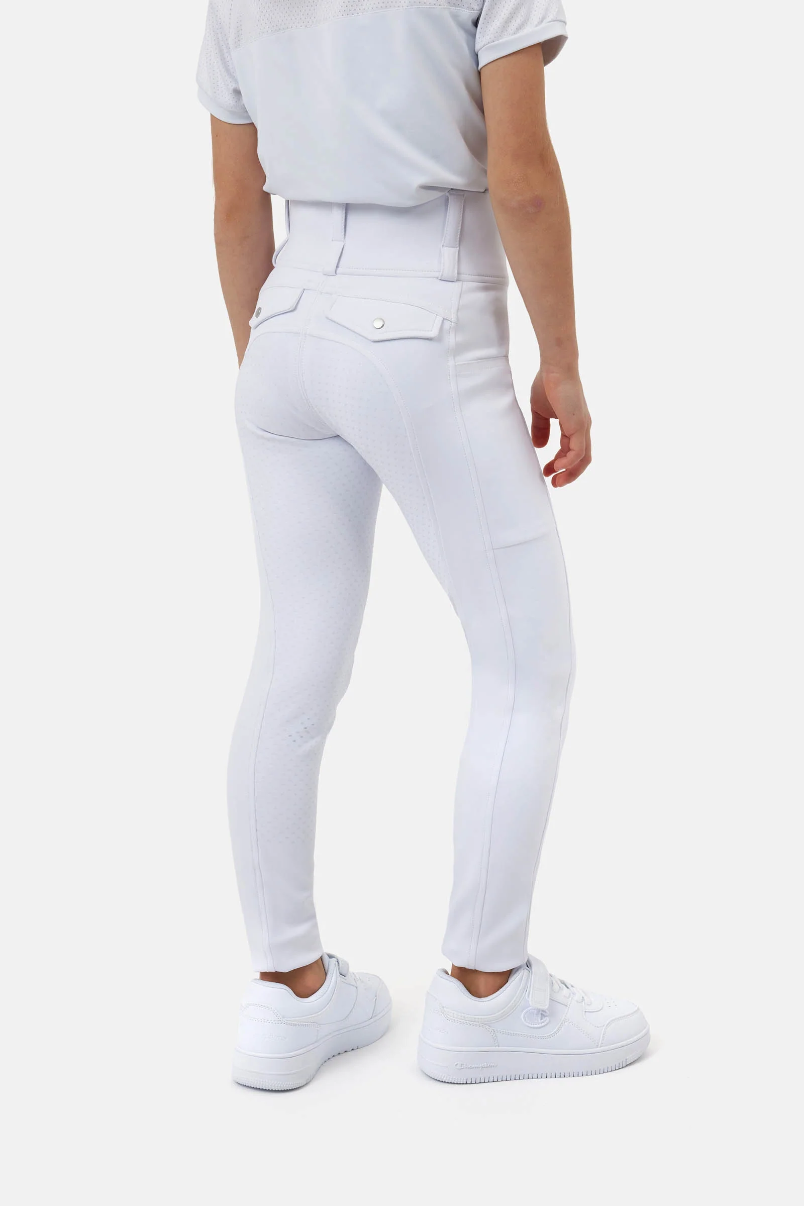 Young Rider Anya Fullgrip Hybrid Breeches White 11-12 years