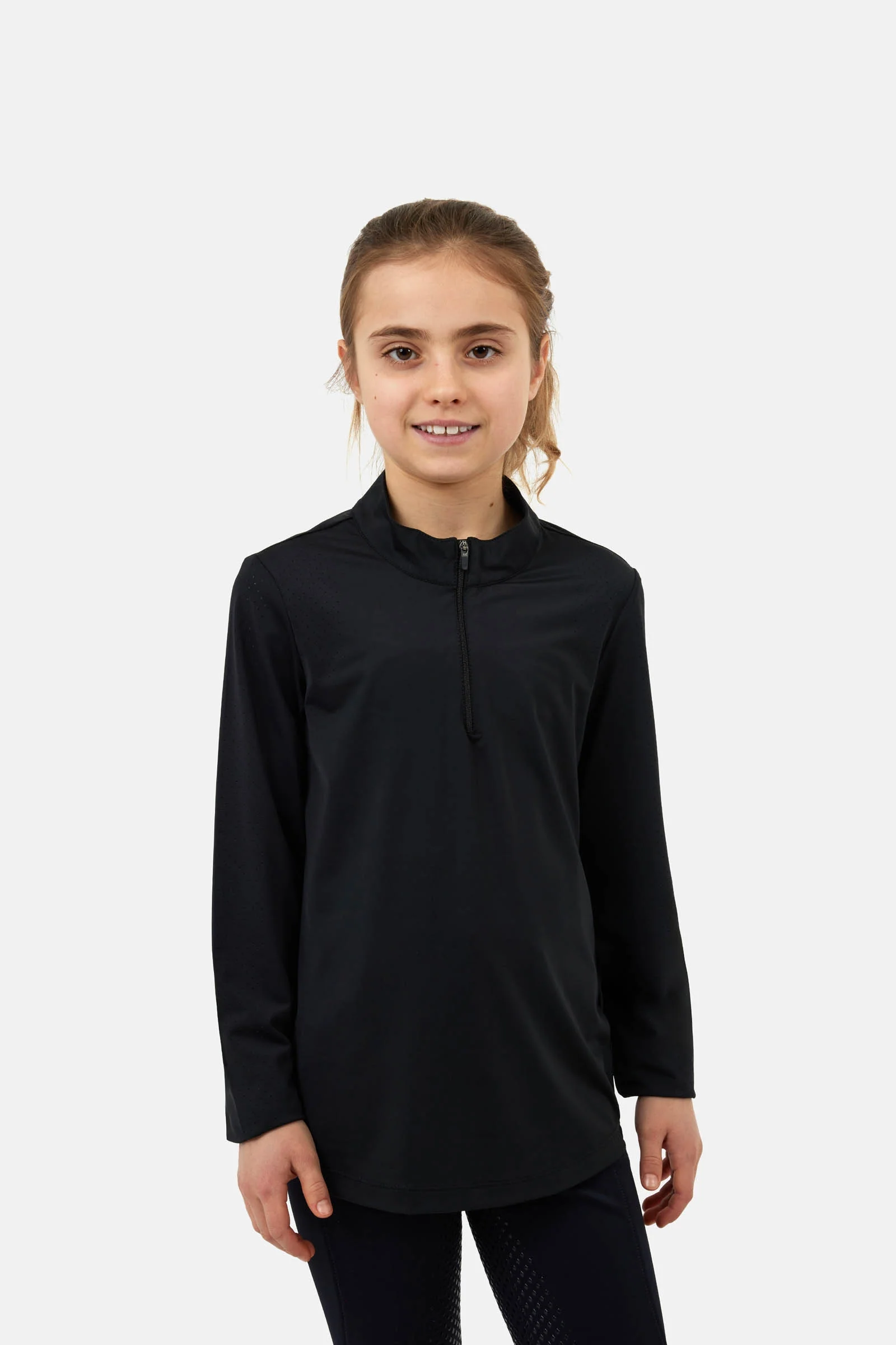 Young Rider Emmie Cooling Training Shirt with Long Sleeves Black 13-15 years