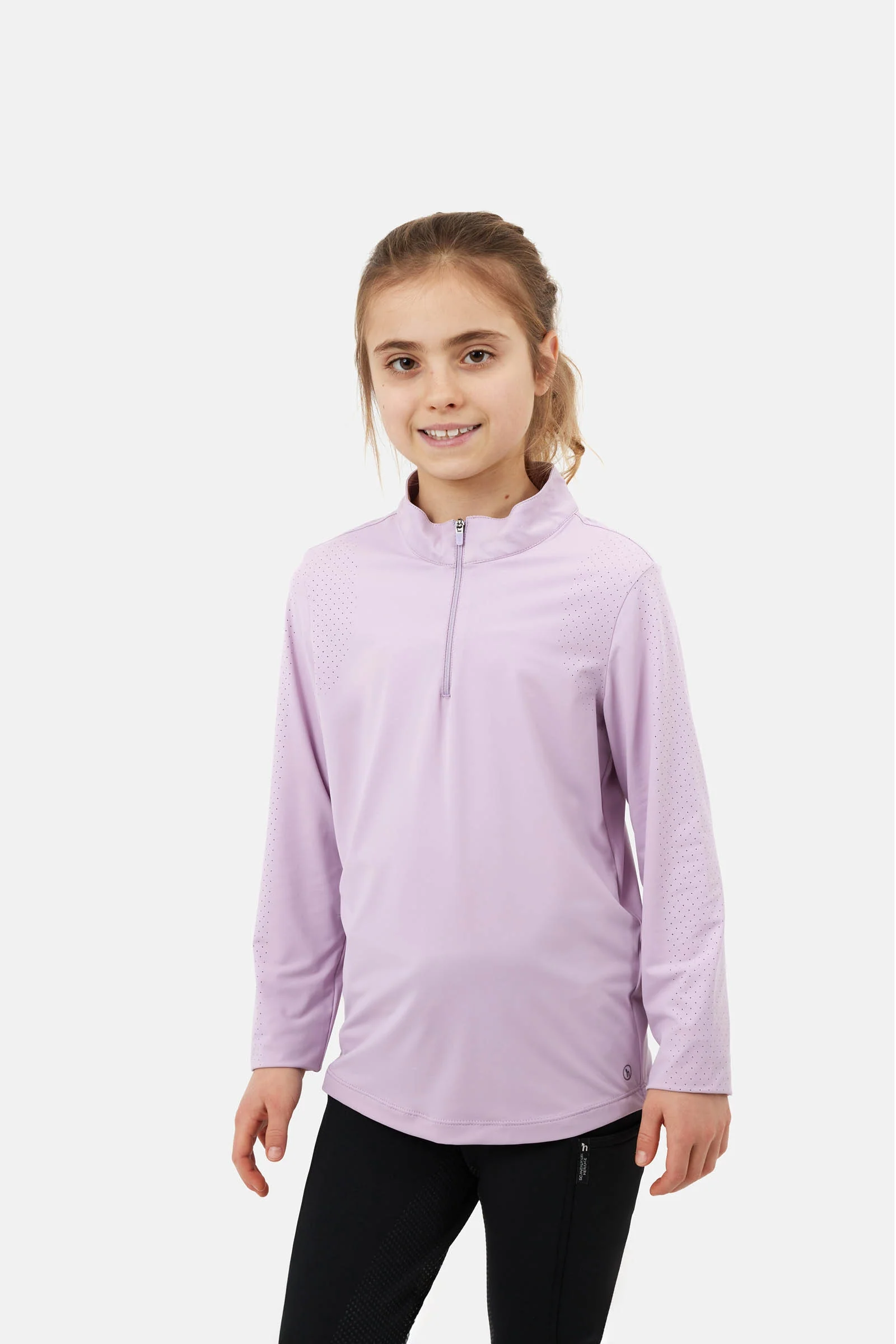 Young Rider Emmie Cooling Training Shirt with Long Sleeves Lavender Frost 8-10 years